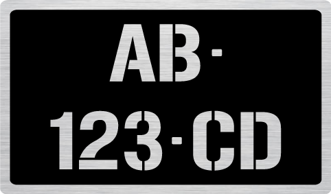 Plaque d’immatriculation collection moto – Aluminium – Format 17 x 10,5 cm