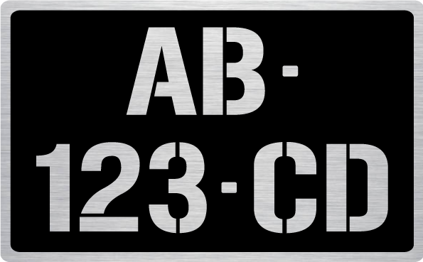 Plaque d’immatriculation collection moto – Aluminium – Format 21 x 13 cm