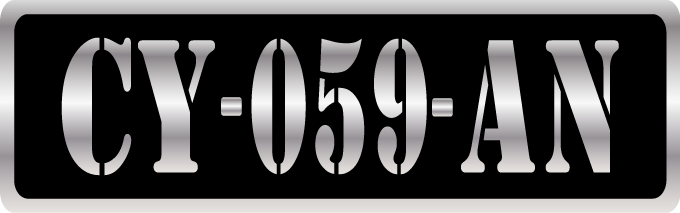 Plaque moto collection moto – Aluminium – Format 24 x 7,5 cm