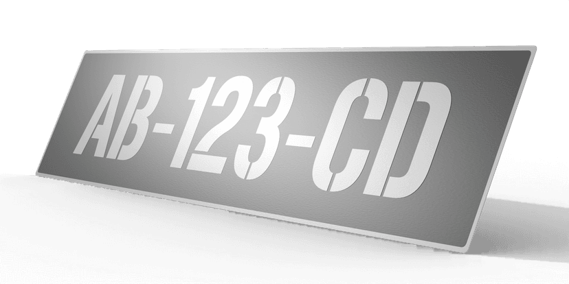 Plaque Format US en aluminium