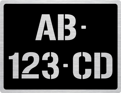 Plaque d’immatriculation collection moto  – Aluminium – Format 17 x 13 cm