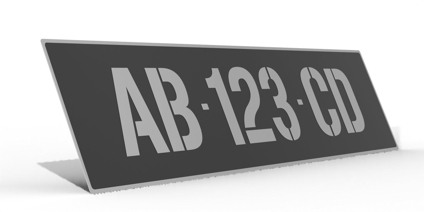 Plaque d’immatriculation collection auto - Aluminium – Format 45,5 x 10 cm