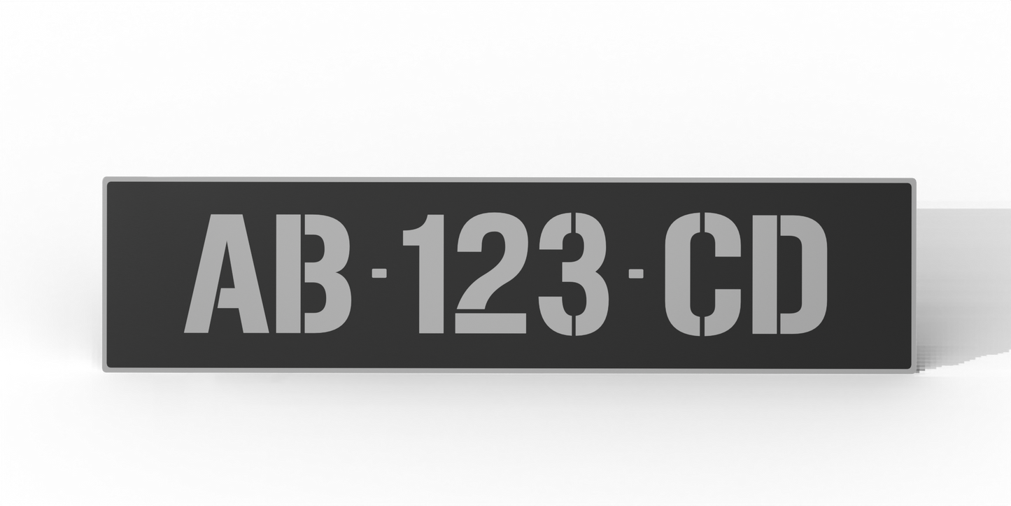 Plaque d’immatriculation collection auto - Aluminium – Format 45,5 x 10 cm