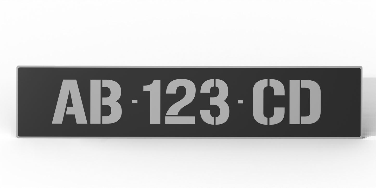 Plaque d’immatriculation collection auto – Aluminium – Format 52 x 11 cm